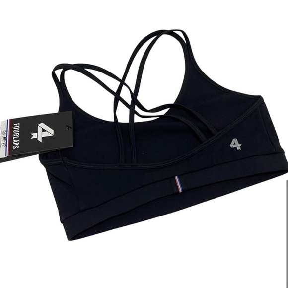 Fourlaps Vitality Sports Bra Size L Women's Black Sports Bra - Picture 1 of 8
